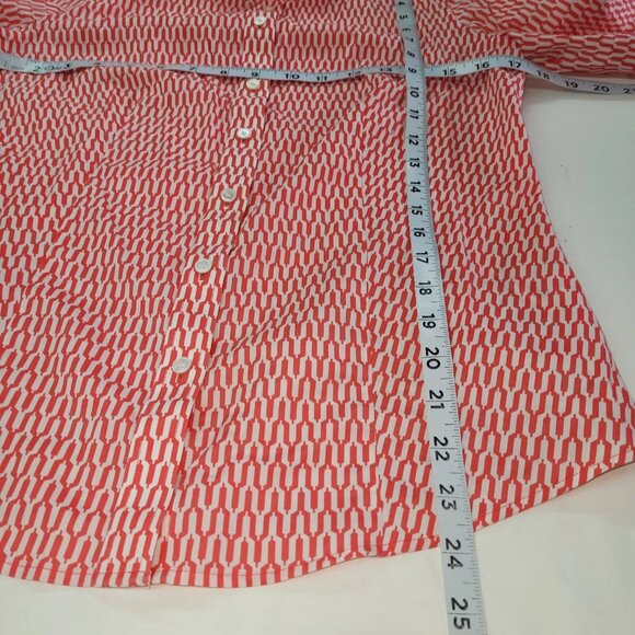 Talbot Ladies' Shirt Red and White Print Slim Fit - Picture 7 of 9